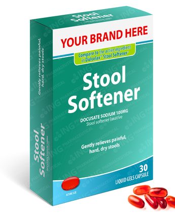 STOOL SOFTENER - Docusate Sodium 100mg Softgel- Compare to Dulcolax® Stool Softener - OTC Own Brand Private Label