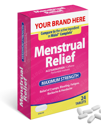 MENSTRUAL RELIEF - Complete Multi-Symptom Relief - Compare to Midol® Complete® - OTC Own Brand Private Label