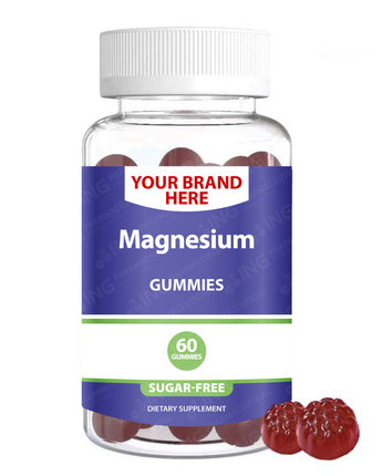 Magnesium SUGAR-FREE Gummies Private Label (PECTIN) | Magnesium 125mg | Private Label Gummy Manufacturer