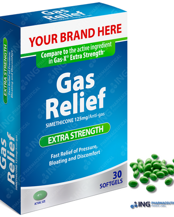 Anti-Gas 125mg Softgel - Compare to Extra Strength GAS-X® Gas Relief - OTC Own Brand Private Label