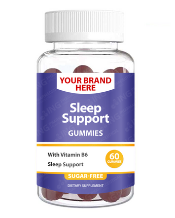 Sleep Support Gummies Private Label (PECTIN) | (Melatonin-Free) Magnesium + B6 + Chamomile + Melissa + Passionflower + L-theanine | Private Label Gummy Manufacturer